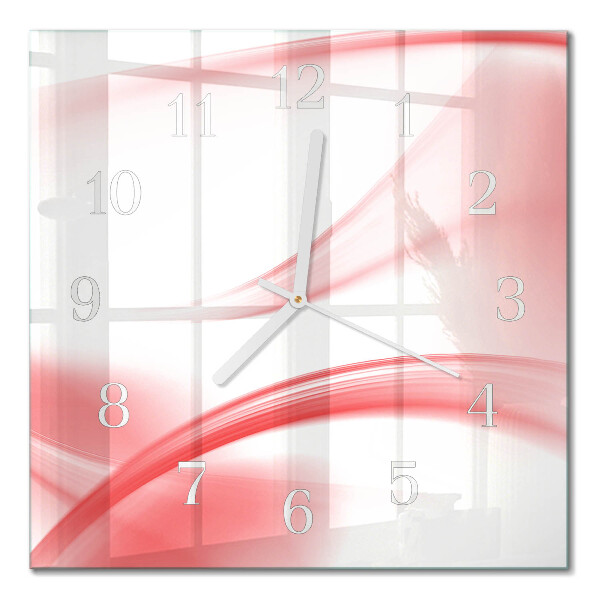 Glass wall clock square Abstract art