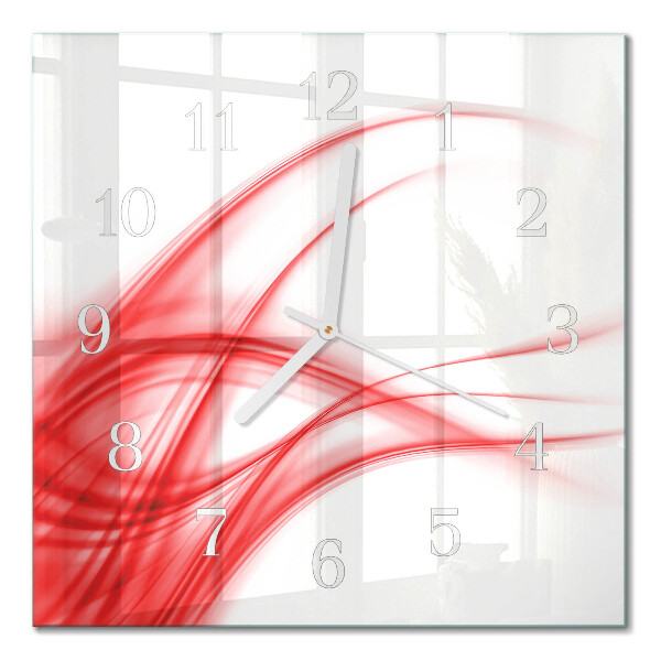 Square kitchen clock Abstract art