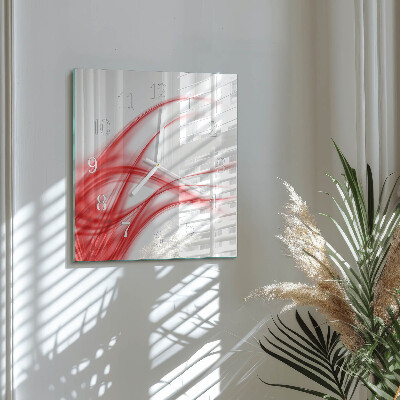 Square kitchen clock Abstract art