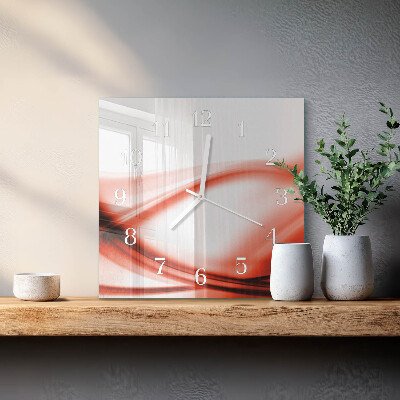 Glass clock square Abstract lines