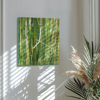 Square kitchen clock Bamboo