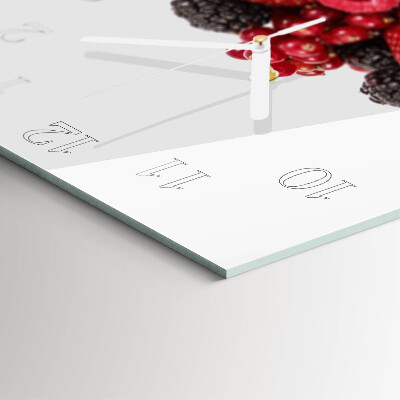 Glass clock square Fruit