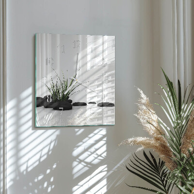 Glass clock square Stones