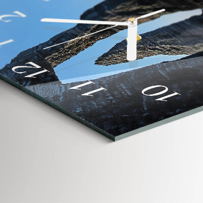 Square kitchen clock Stone