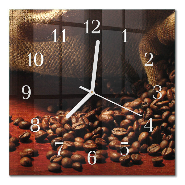 Square wall clock Coffee beans