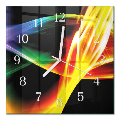 Glass clock square Abstraction