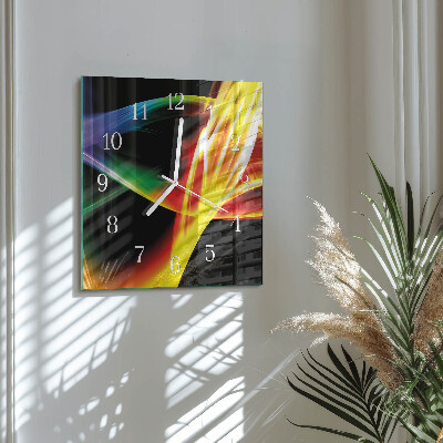 Glass clock square Abstraction