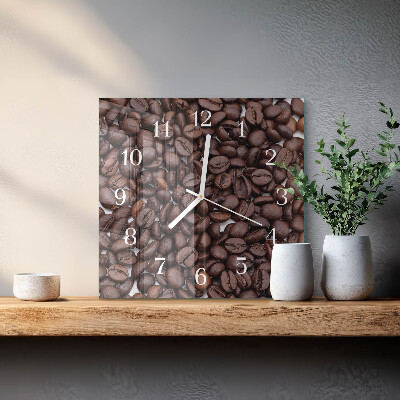 Square wall clock Coffee beans