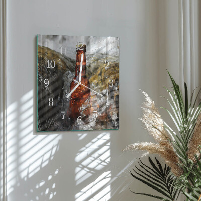 Square wall clock Beer