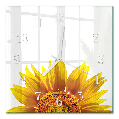 Square wall clock Flower