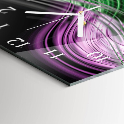 Square wall clock Abstract art
