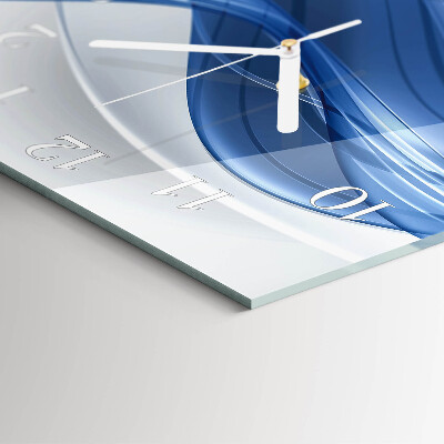 Glass wall clock square Abstract lines