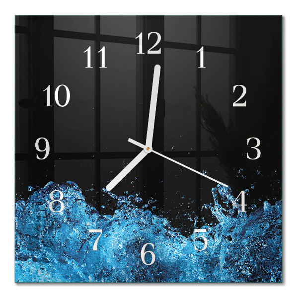 Square kitchen clock Water