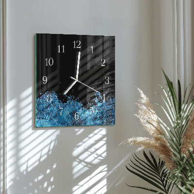 Square kitchen clock Water