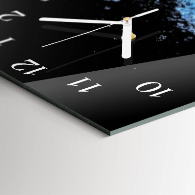 Square kitchen clock Water