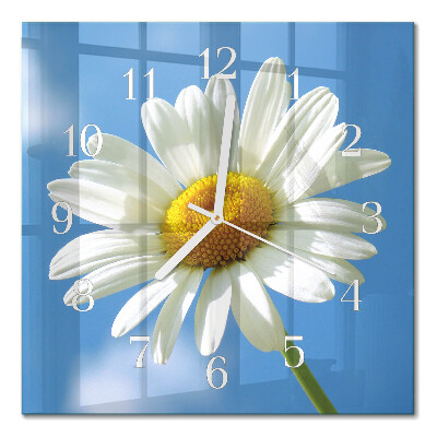 Square wall clock Flower