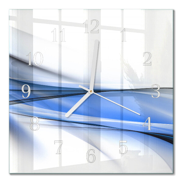 Square kitchen clock Abstract lines