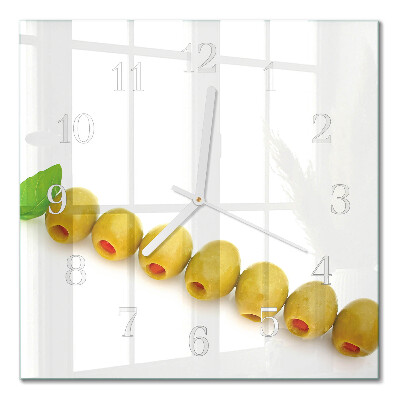 Square kitchen clock Olives