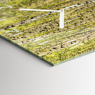 Square wall clock Birch forest
