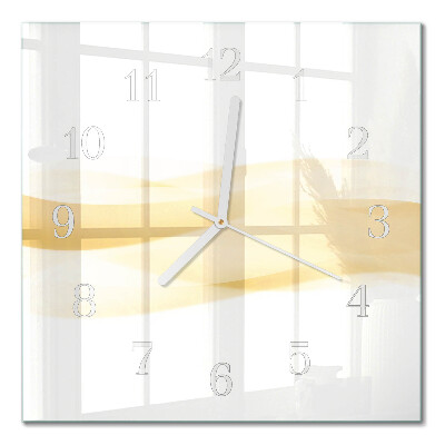 Square kitchen clock Abstract wave
