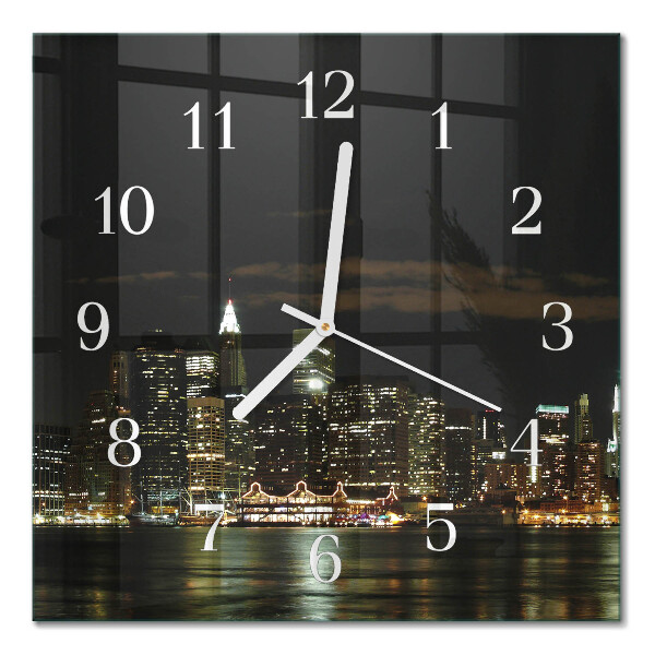Glass clock square Horizon