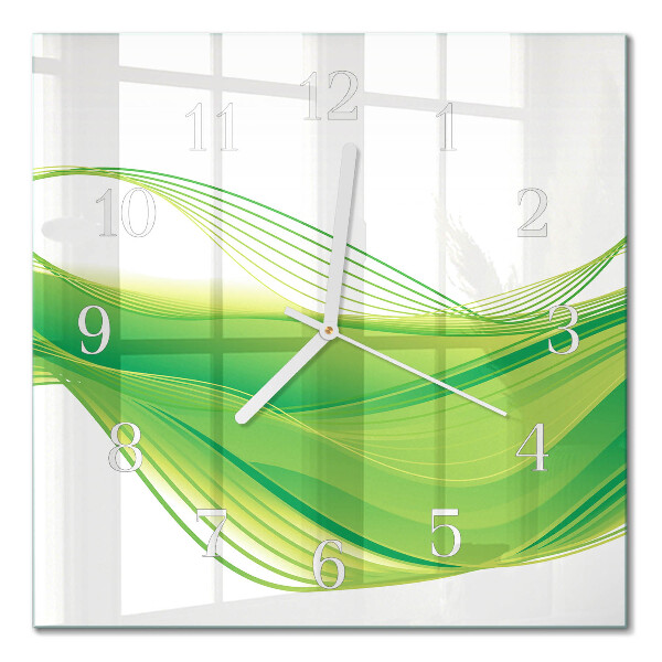 Glass clock square Abstract lines