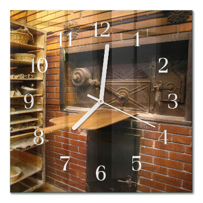 Square wall clock Bread oven