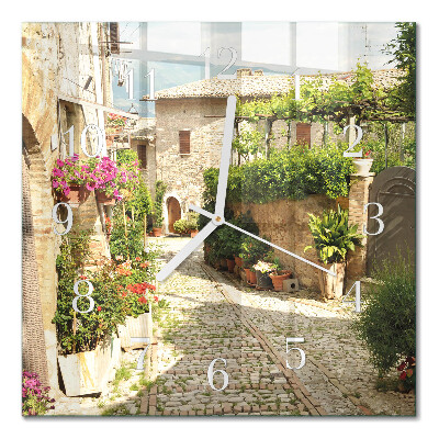 Square kitchen clock Flower alley
