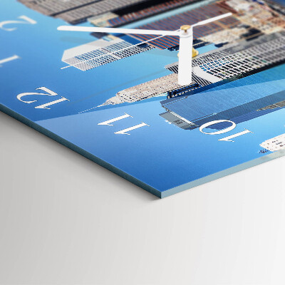 Glass wall clock square Horizon