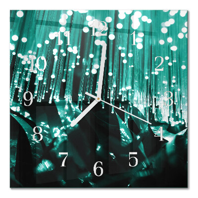 Square wall clock Fiber optic