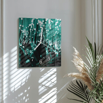 Square wall clock Fiber optic