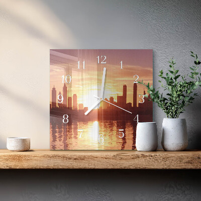 Square wall clock Horizon