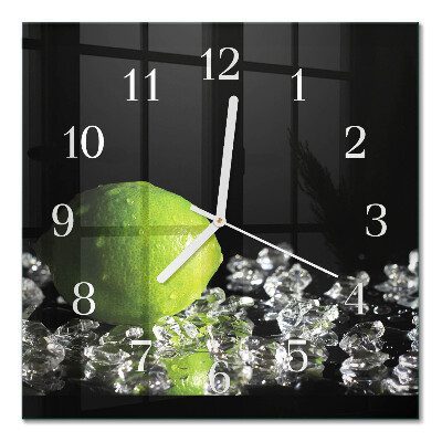 Square kitchen clock Calcium carbonate