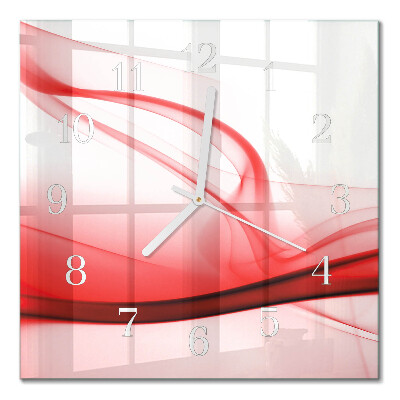 Glass clock square Abstract lines