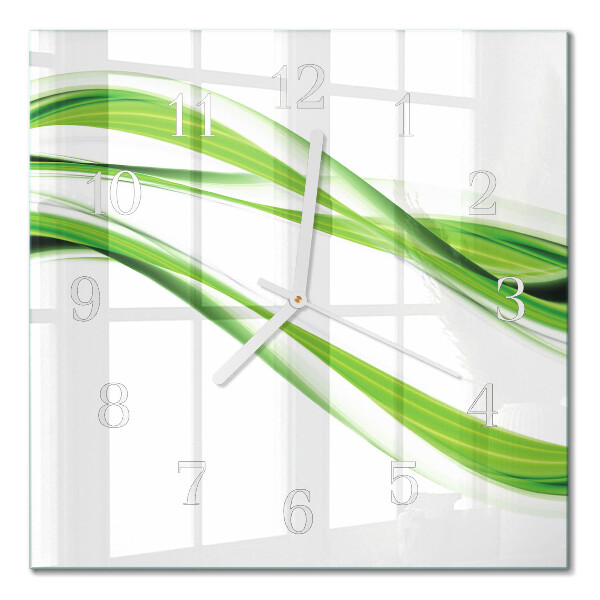 Square kitchen clock Abstract lines