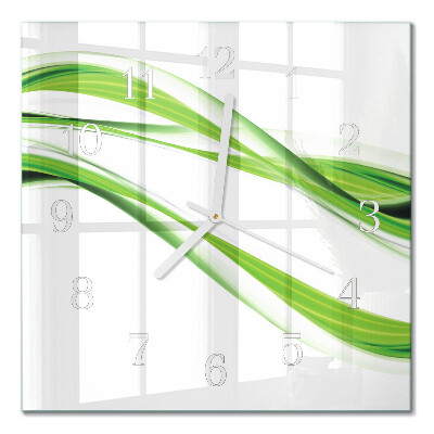 Square kitchen clock Abstract lines