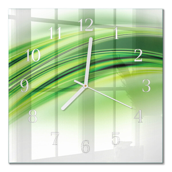 Square kitchen clock Abstract art