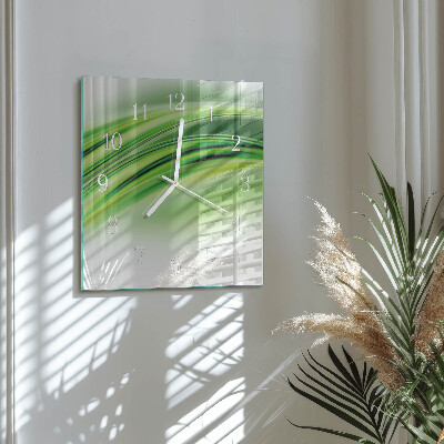 Square kitchen clock Abstract art