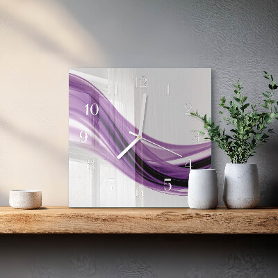 Square wall clock Abstract art