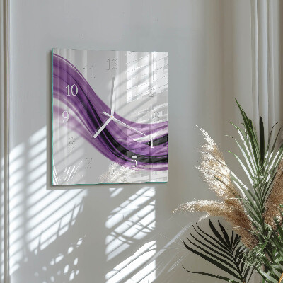 Square wall clock Abstract art