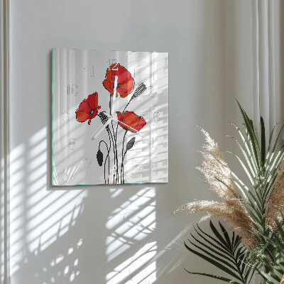 Square kitchen clock Poppy