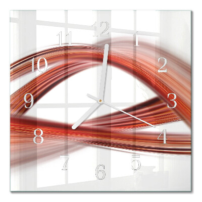 Glass wall clock square Abstract lines
