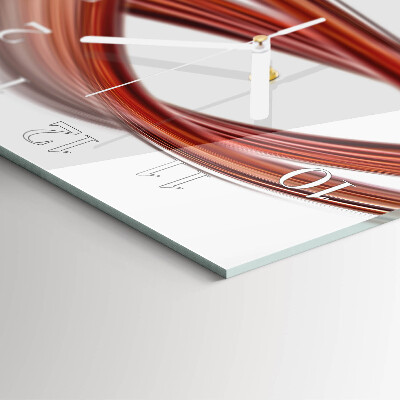 Glass wall clock square Abstract lines