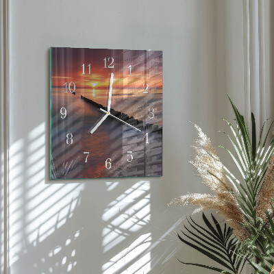 Square kitchen clock Sun of the sea