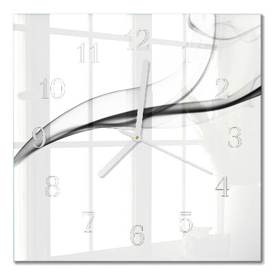 Square kitchen clock Abstract smoke