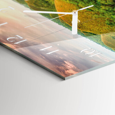 Glass clock square Landscape