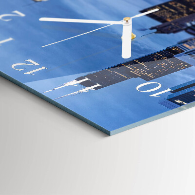 Glass clock square Horizon