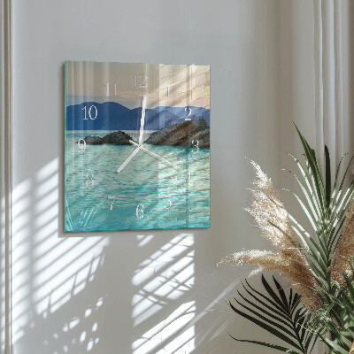 Square kitchen clock Sea island