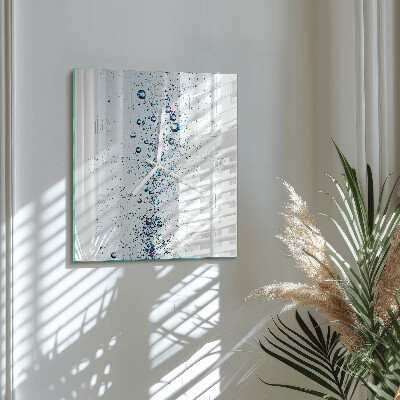 Glass clock square Water