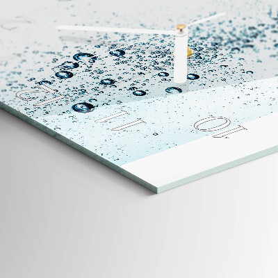 Glass clock square Water